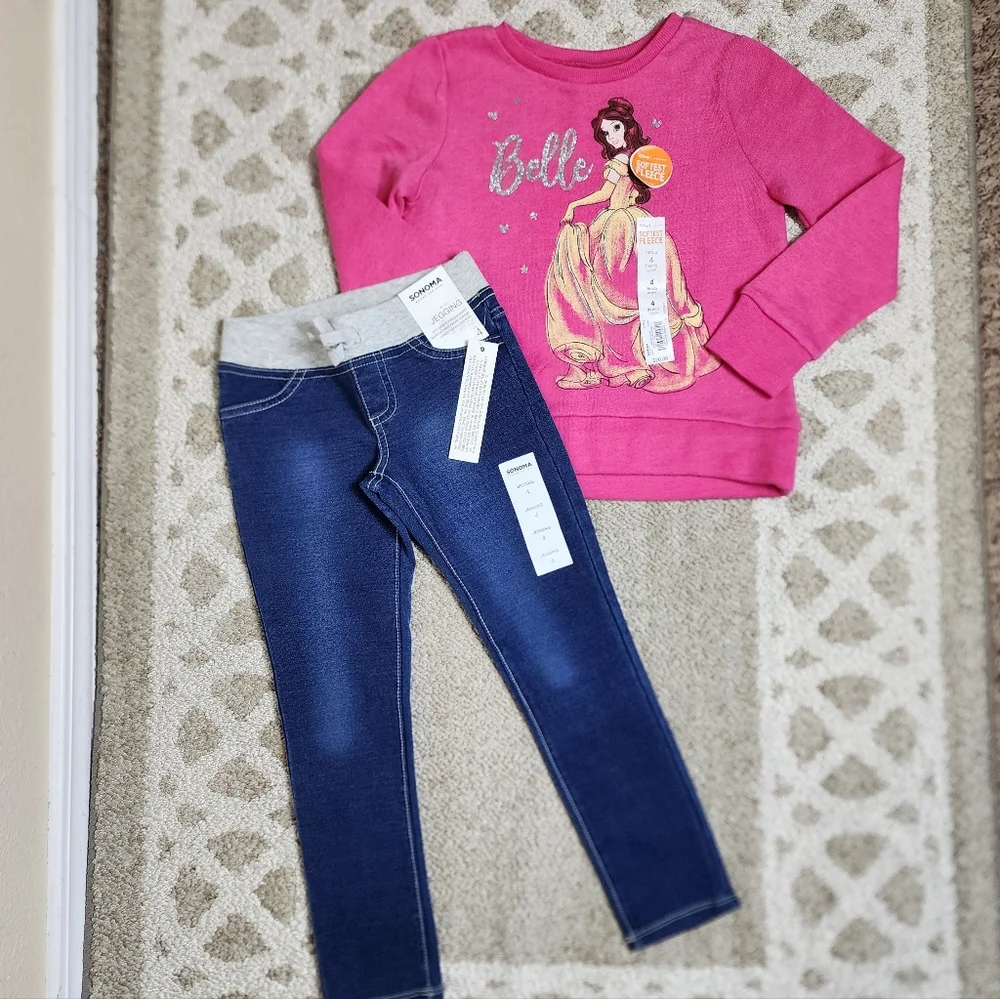 Disney Jumping Beans & Sonoma Jeggings NEW Girls Size 4